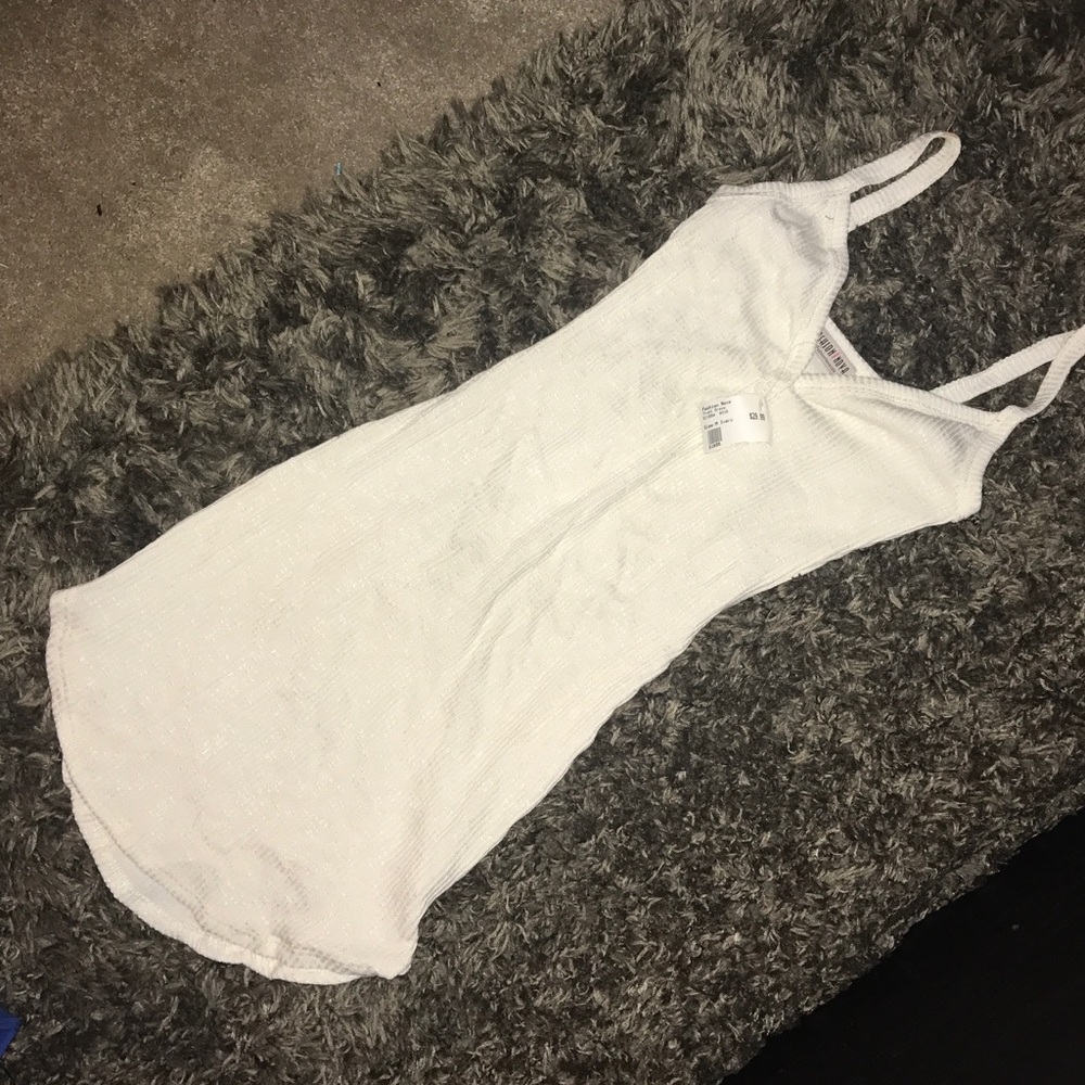 Ivory U-hem dress